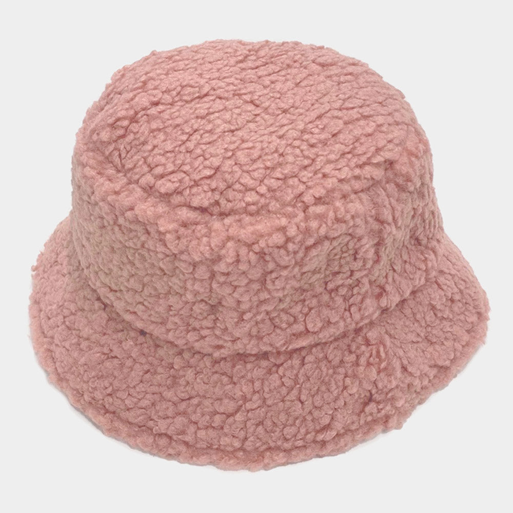 HATEGORY Faux Fur Sherpa Bucket Hat