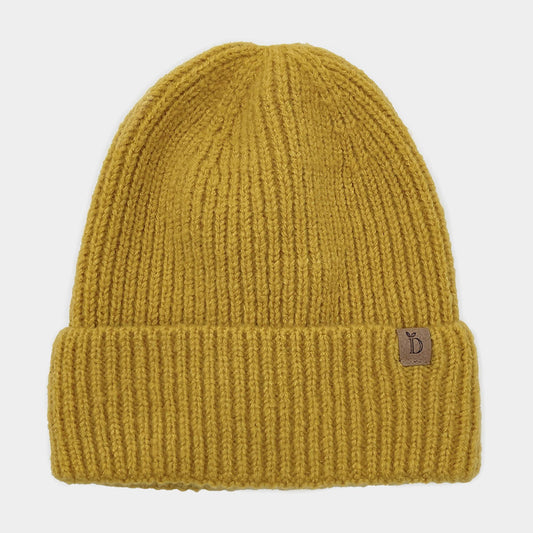 HATEGORY Ribbed Knit Cuff Beanie Hat