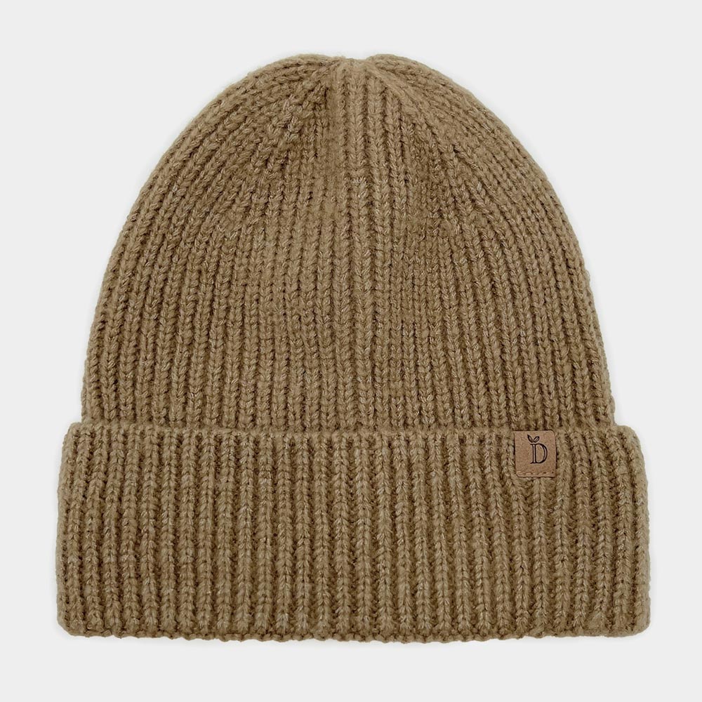 HATEGORY Ribbed Knit Cuff Beanie Hat