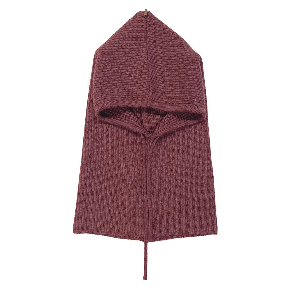 HATEGORY Solid Knit Drawstring Snoodie