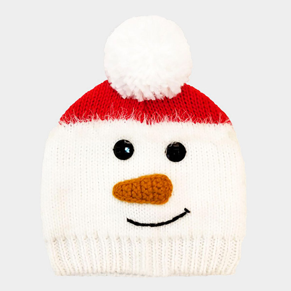HATEGORY Snowman Yarn Pom Pom Beanie Hat