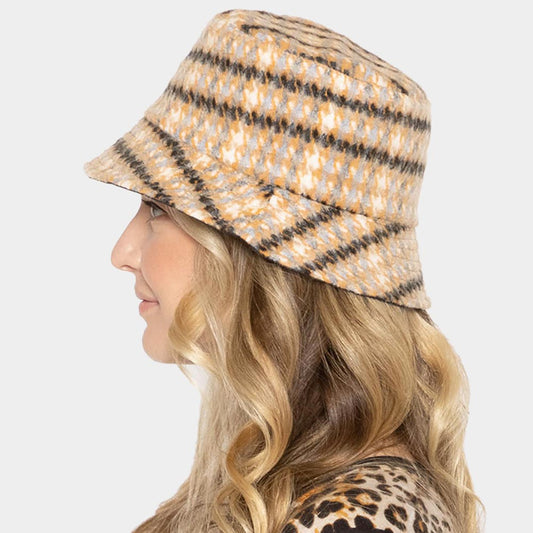 HATEGORY Plaid Check Patterned Bucket Hat