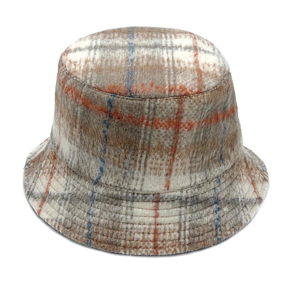 HATEGORY Plaid Check Patterned Bucket Hat