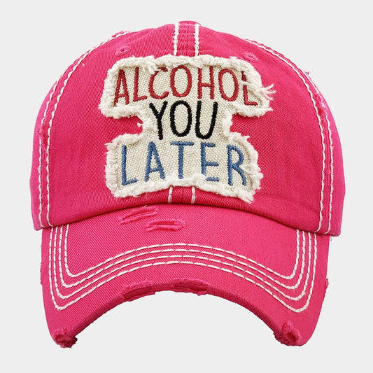 HATEGORY ALCOHOL YOU LATER Vintage Baseball Cap