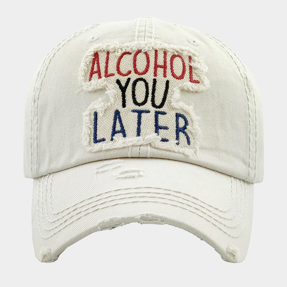 HATEGORY ALCOHOL YOU LATER Vintage Baseball Cap