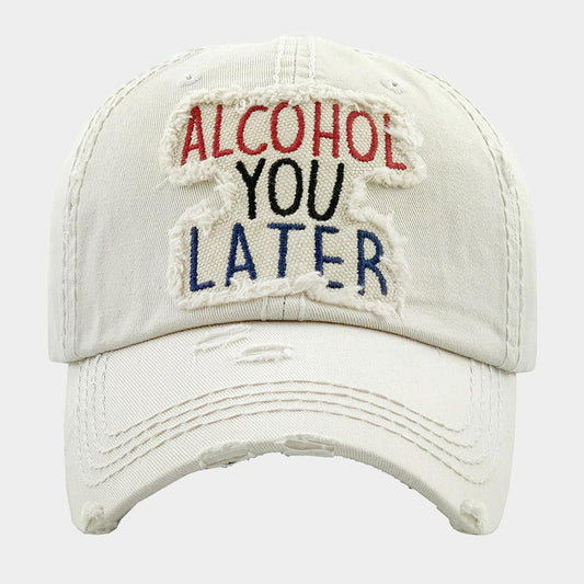 HATEGORY ALCOHOL YOU LATER Vintage Baseball Cap