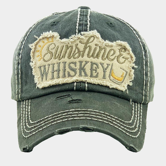 HATEGORY Sunshine & Whiskey Vintage Baseball Cap