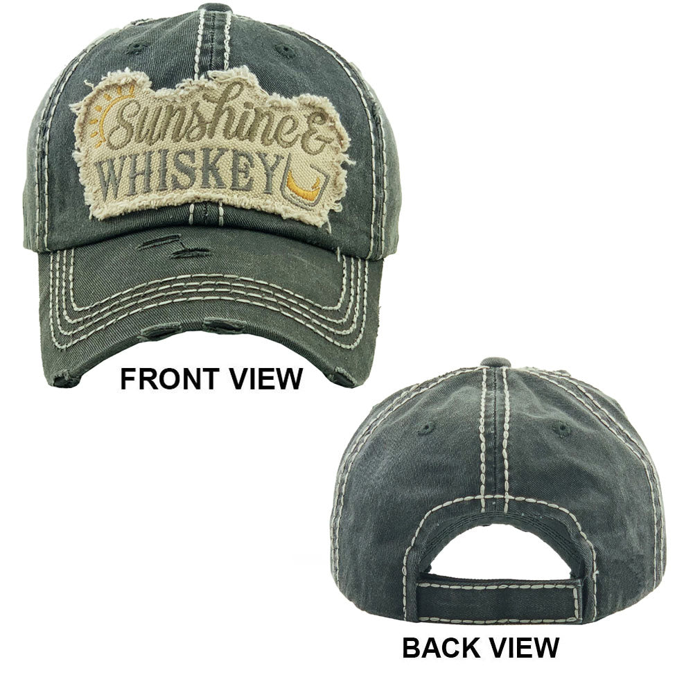 HATEGORY Sunshine & Whiskey Vintage Baseball Cap
