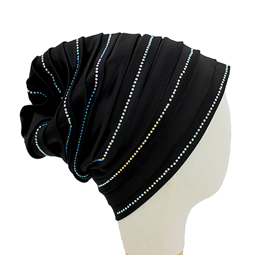 HATEGORY Bling Accented Turban Hat