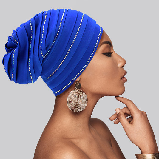 HATEGORY Bling Accented Turban Hat