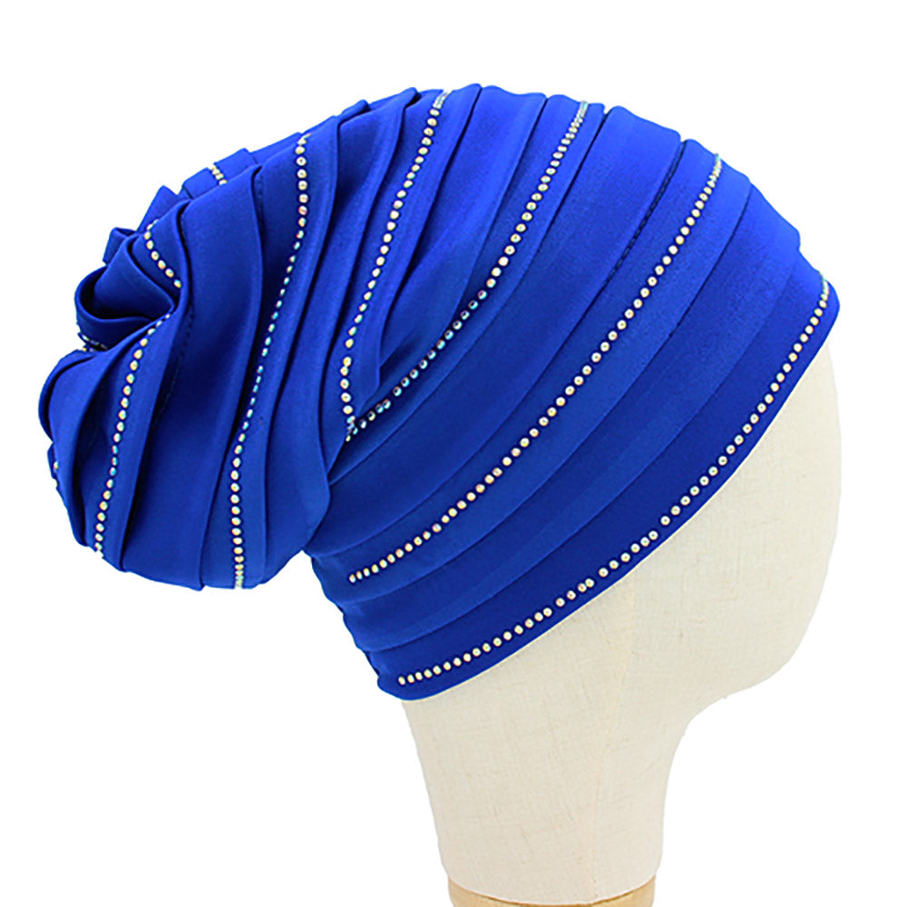 HATEGORY Bling Accented Turban Hat
