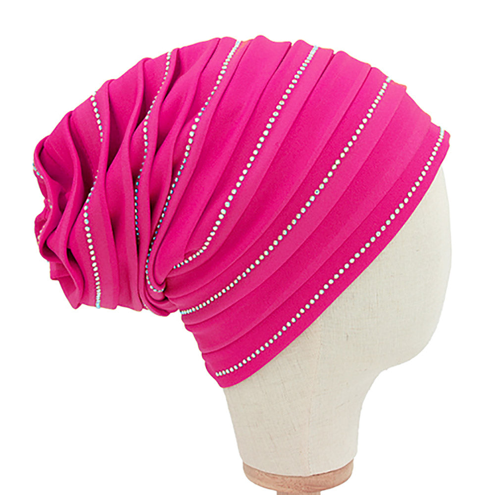 HATEGORY Bling Accented Turban Hat