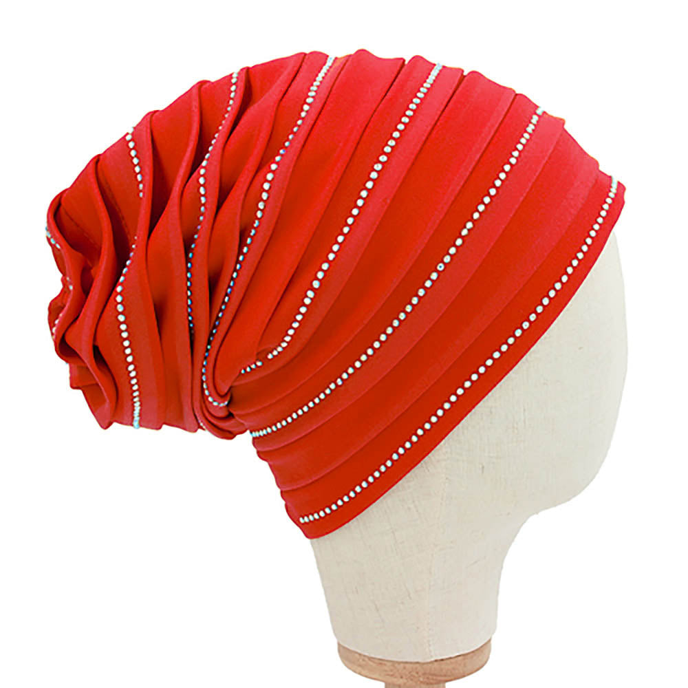 HATEGORY Bling Accented Turban Hat