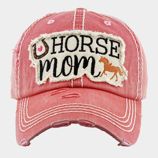 HATEGORY Horse mom Horseshoe Vintage Baseball Cap