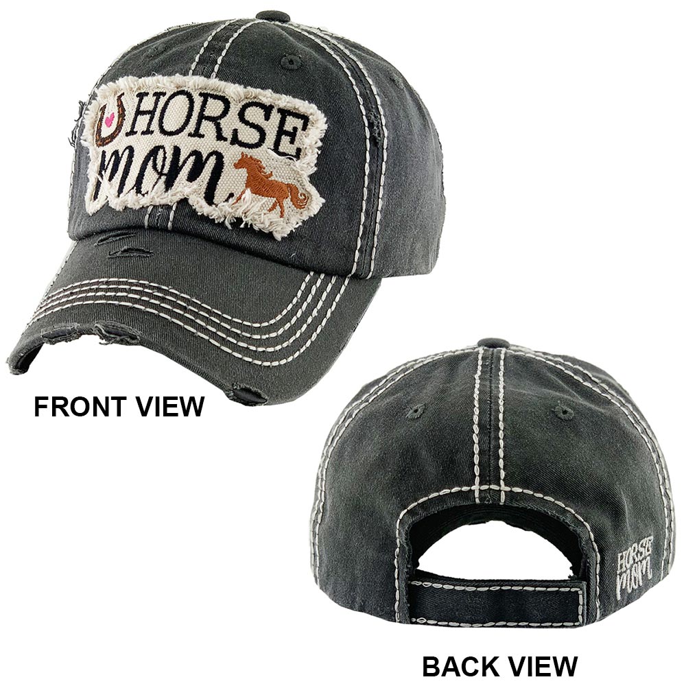 HATEGORY Horse mom Horseshoe Vintage Baseball Cap
