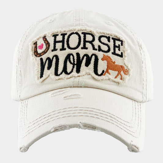 HATEGORY Horse mom Horseshoe Vintage Baseball Cap