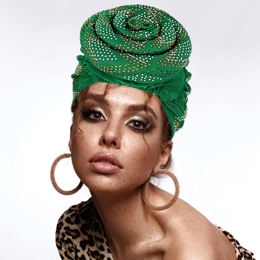 HATEGORY Bling Turban Hat