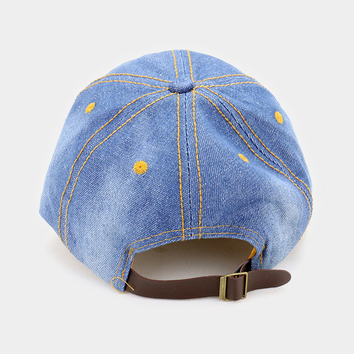 HATEGORY Bling Stone with Rose Patch Baseball Cap