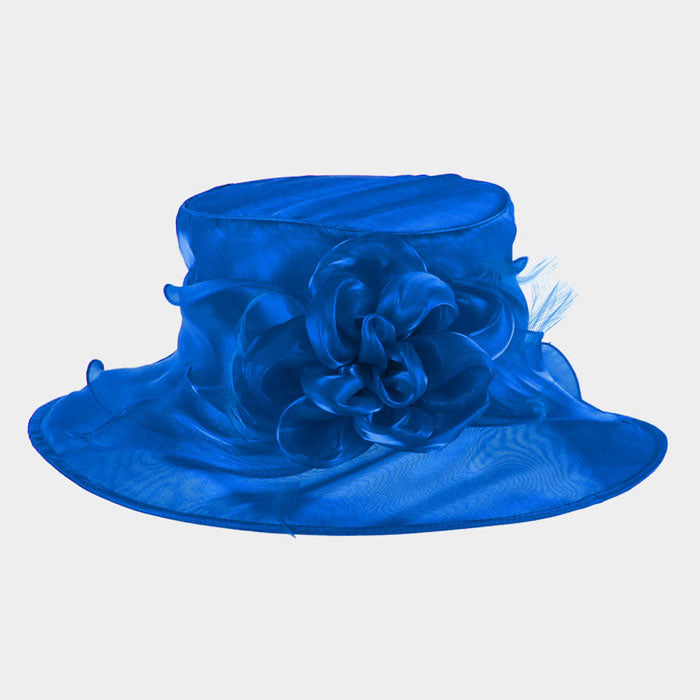 HATEGORY Small brim organza flower hat