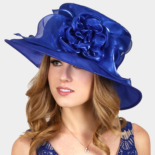 HATEGORY Small brim organza flower hat