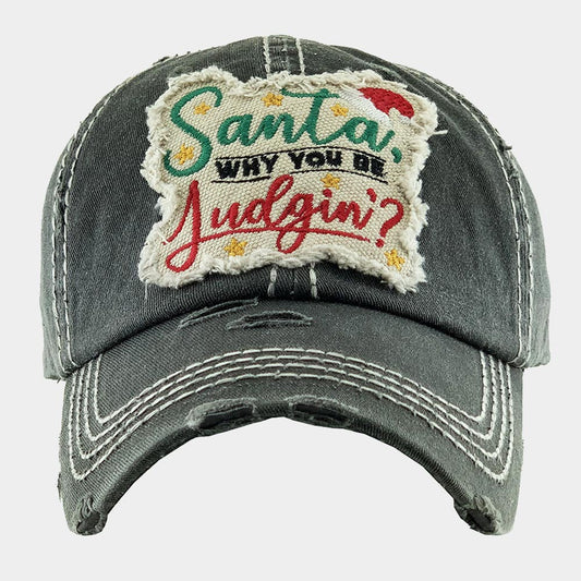HATEGORY Santa WHY YOU BE Judgin'? Vintage Baseball Cap