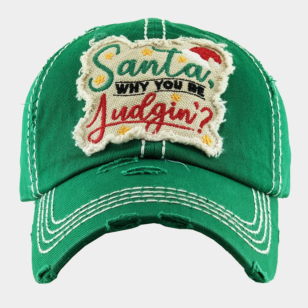 HATEGORY Santa WHY YOU BE Judgin'? Vintage Baseball Cap