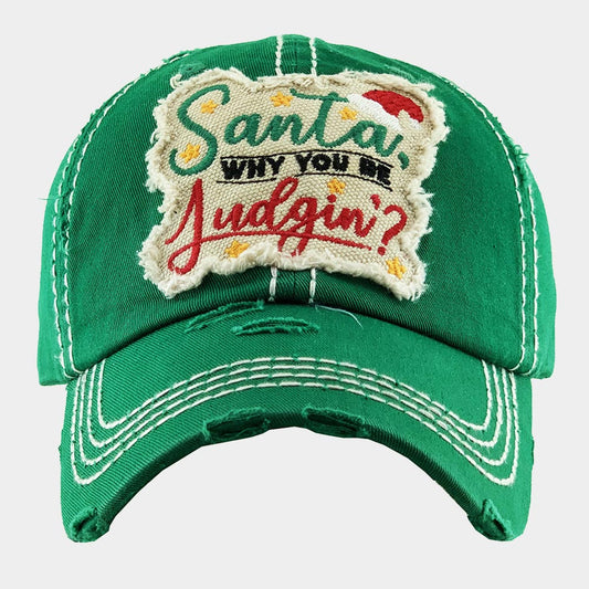 HATEGORY Santa WHY YOU BE Judgin'? Vintage Baseball Cap