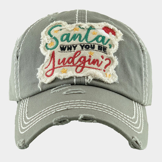 HATEGORY Santa WHY YOU BE Judgin'? Vintage Baseball Cap
