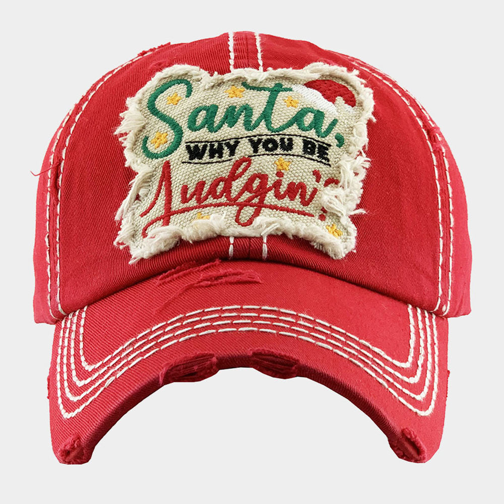 HATEGORY Santa WHY YOU BE Judgin'? Vintage Baseball Cap