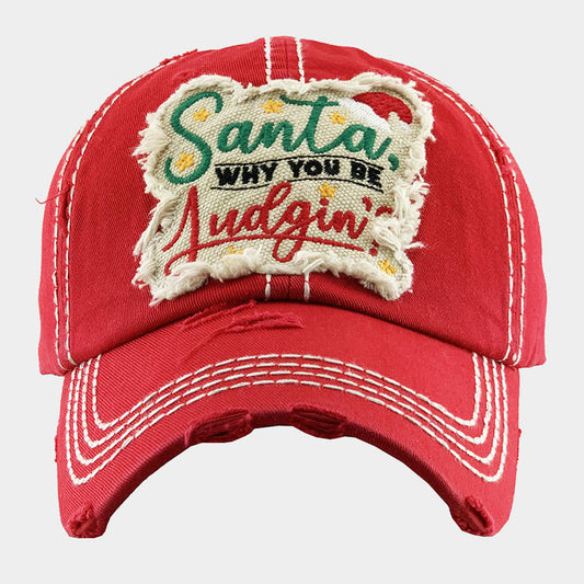 HATEGORY Santa WHY YOU BE Judgin'? Vintage Baseball Cap
