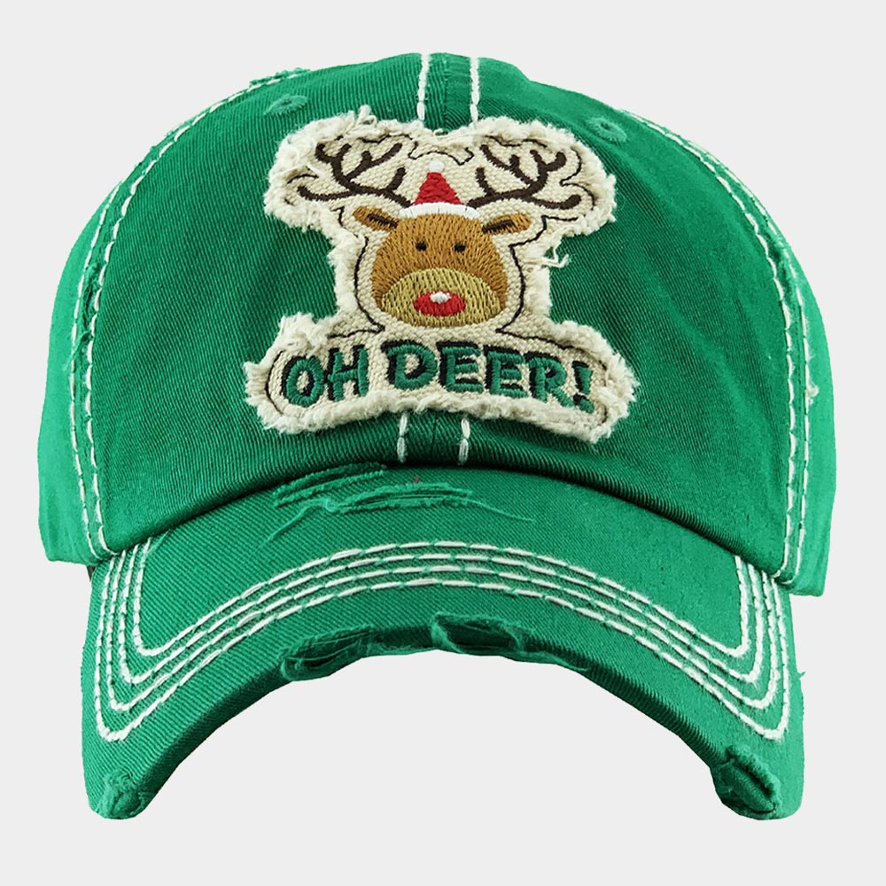 HATEGORY Oh Deer! Rudolph Vintage Baseball Cap