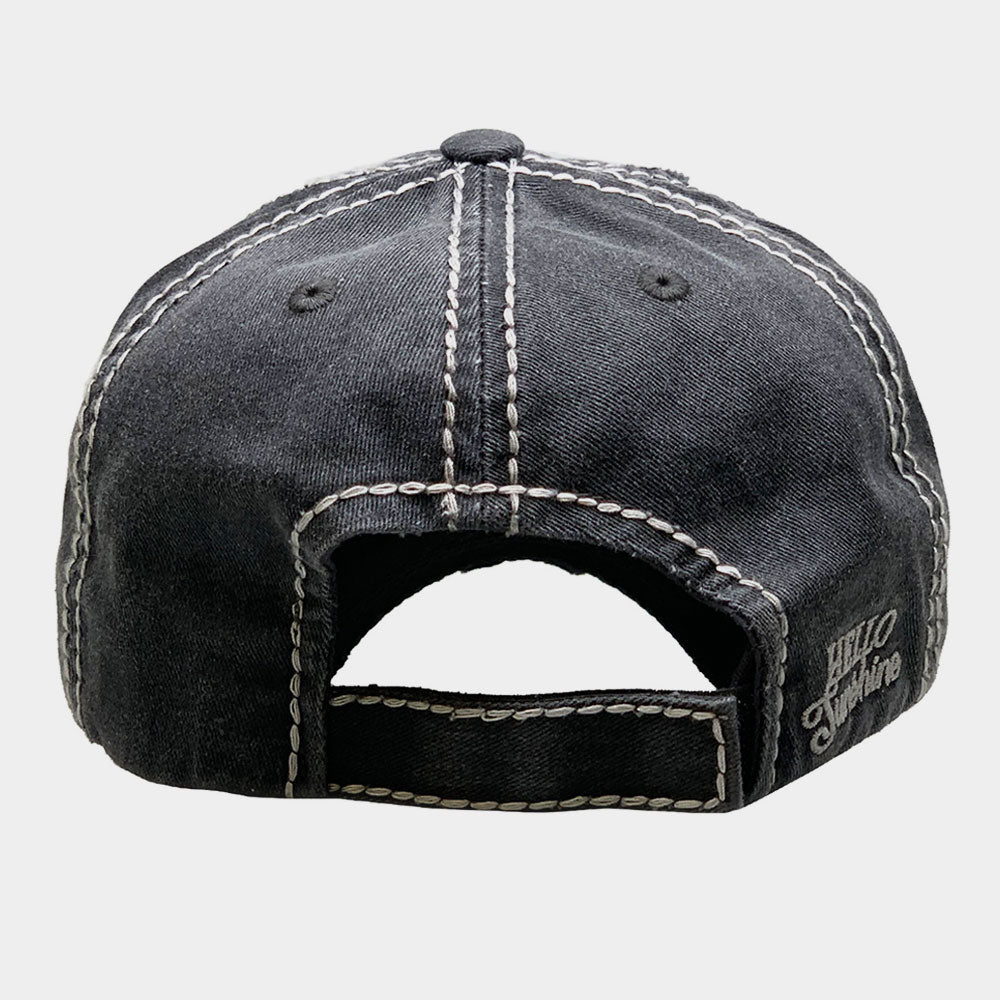 HATEGORY Hello Sunshine Accented Vintage Baseball Cap