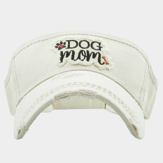 HATEGORY DOG mom Paw Vintage Visor Hat