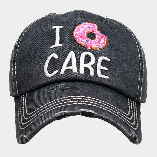 HATEGORY I Donut Care Vintage Baseball Cap