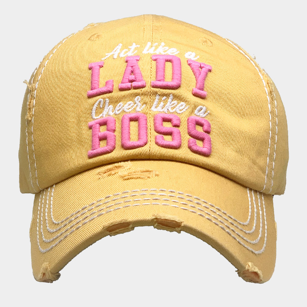 HATEGORY Act like a LADY Cheer like a BOSS Vintage Baseball Cap