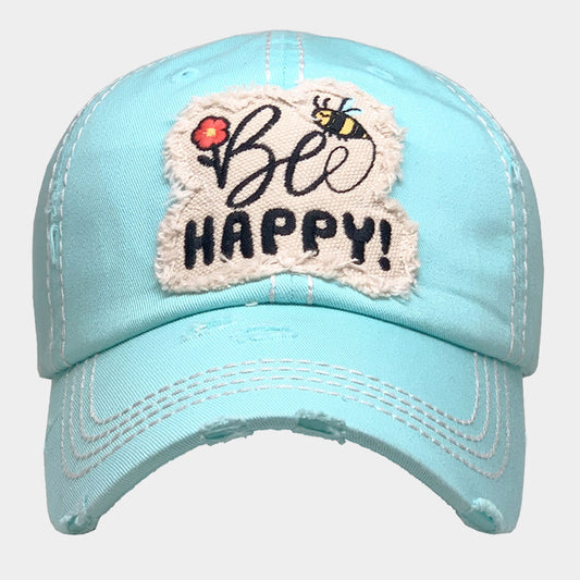 HATEGORY Be HAPPY! Vintage Baseball Cap