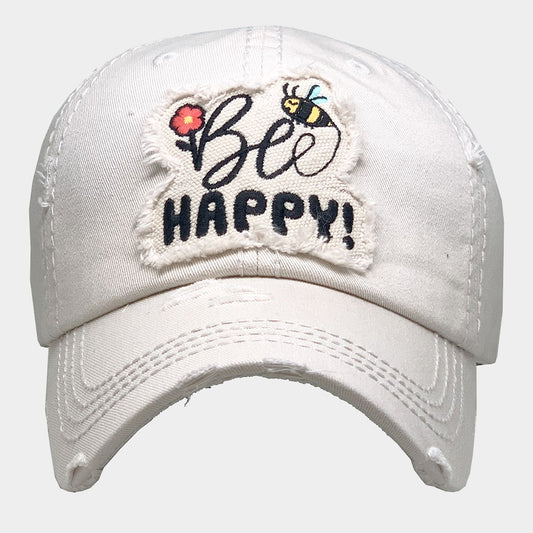 HATEGORY Be HAPPY! Vintage Baseball Cap