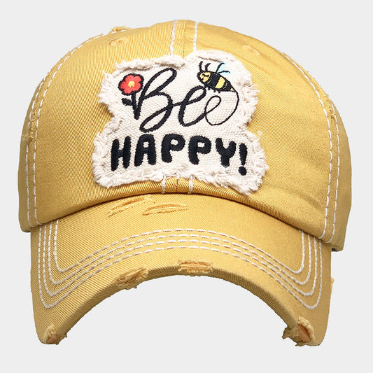 HATEGORY Be HAPPY! Vintage Baseball Cap