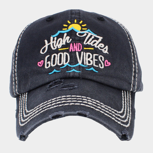 HATEGORY High Tides and Good Vibes Vintage Baseball Cap
