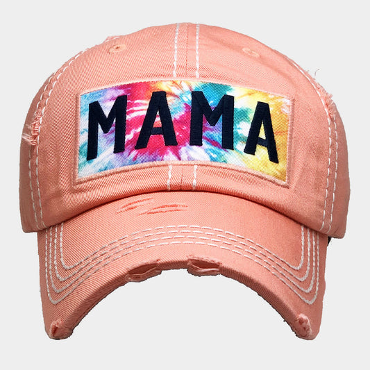 HATEGORY MAMA Tie Dye Vintage Baseball Cap