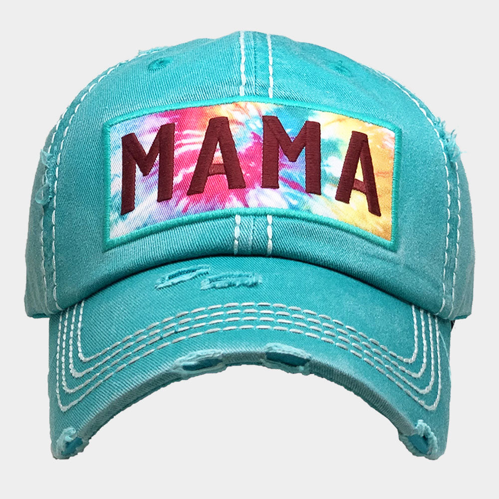 HATEGORY MAMA Tie Dye Vintage Baseball Cap
