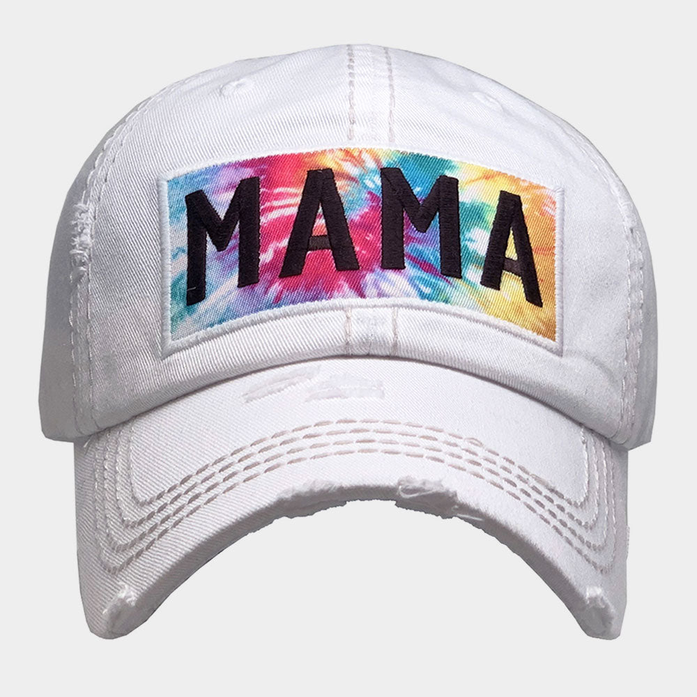 HATEGORY MAMA Tie Dye Vintage Baseball Cap