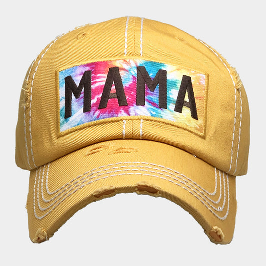 HATEGORY MAMA Tie Dye Vintage Baseball Cap