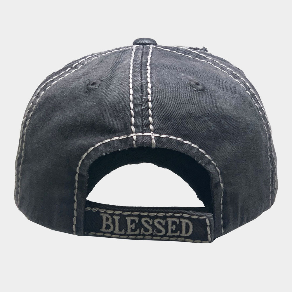 HATEGORY Sunflower Blessed Vintage Baseball Cap