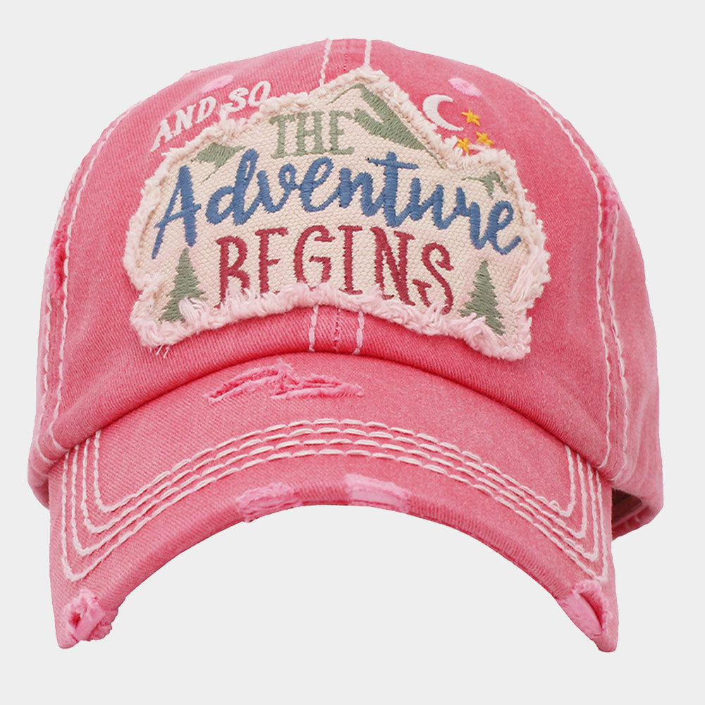 HATEGORY THE Adventure BEGINS Vintage Baseball Cap