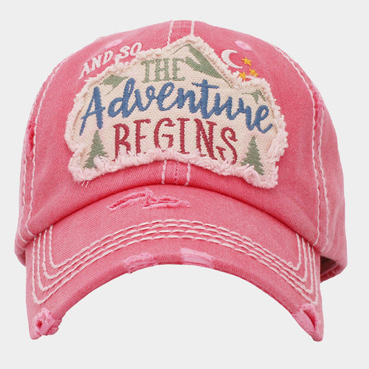 HATEGORY THE Adventure BEGINS Vintage Baseball Cap