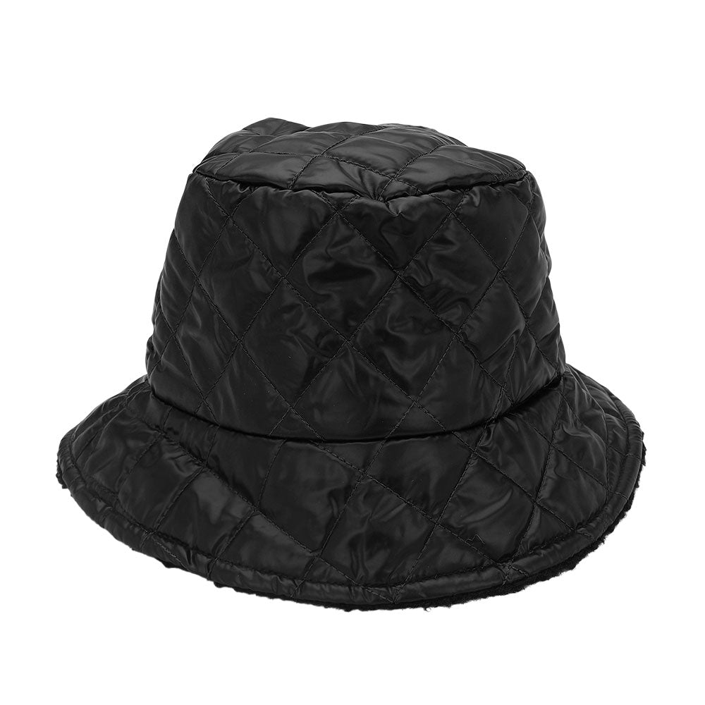 HATEGORY Quilted Reversible Winter Bucket Hat