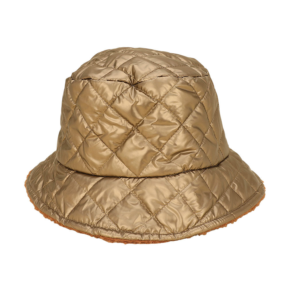 HATEGORY Quilted Reversible Winter Bucket Hat