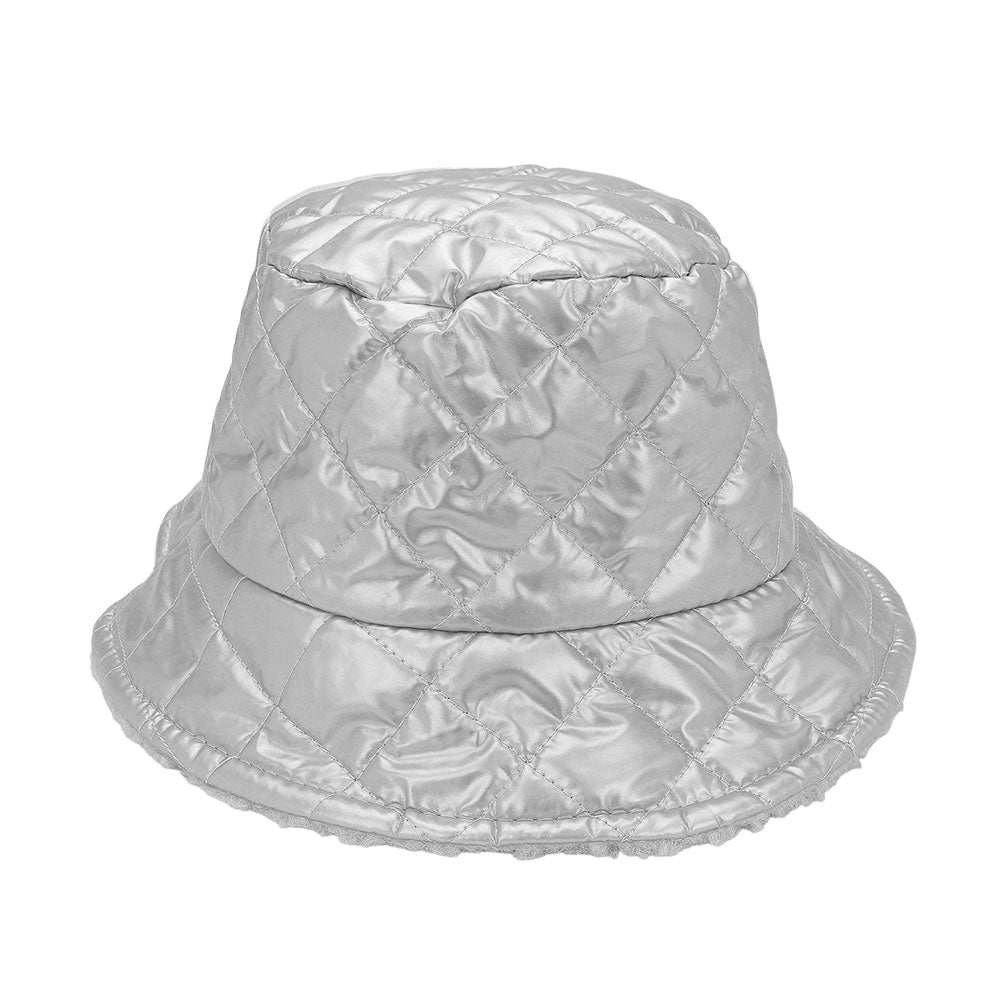 HATEGORY Quilted Reversible Winter Bucket Hat