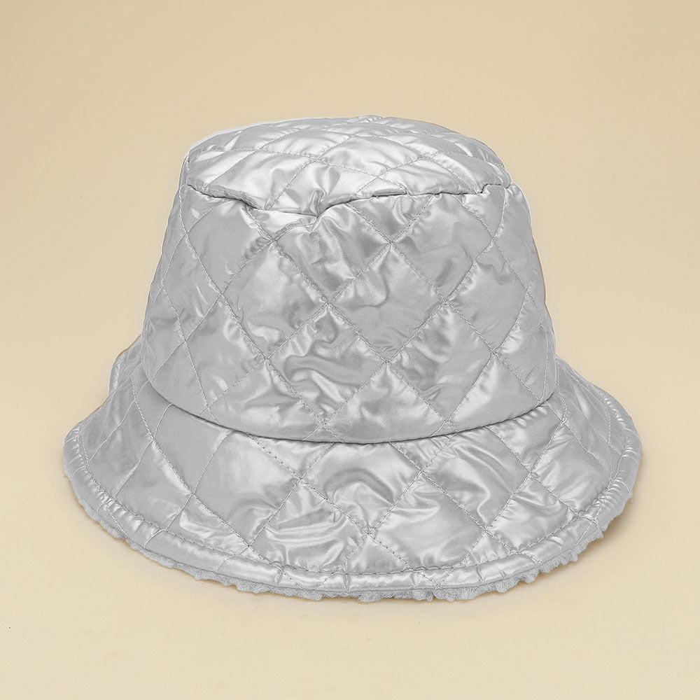 HATEGORY Quilted Reversible Winter Bucket Hat